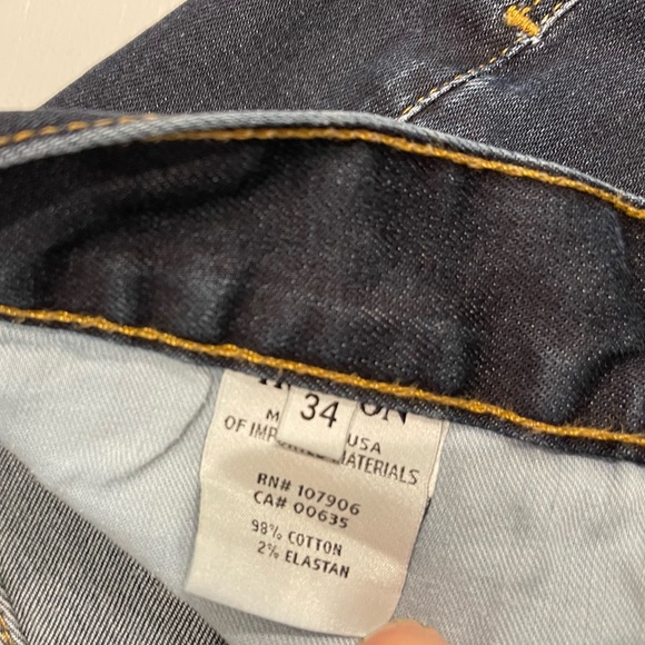 EUC, Hudson Byron Straight Leg Jean, button fly, men’s 34 - Picture 7 of 8